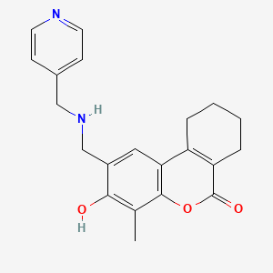 3-hydroxy-4-methyl-2-{[(pyridin-4-ylmethyl)amino]methyl}-7,8,9,10-tetrahydro-6H-benzo[c]chromen-6-one