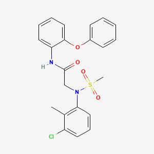 N~2~-(3-chloro-2-methylphenyl)-N~2~-(methylsulfonyl)-N-(2-phenoxyphenyl)glycinamide