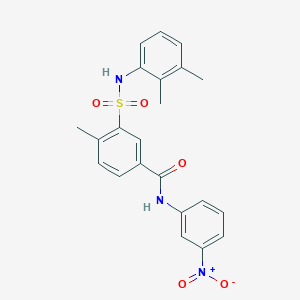 molecular formula C22H21N3O5S B12486361 3-[(2,3-dimethylphenyl)sulfamoyl]-4-methyl-N-(3-nitrophenyl)benzamide 