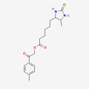 2-(4-Methylphenyl)-2-oxoethyl 6-(5-methyl-2-oxoimidazolidin-4-yl)hexanoate