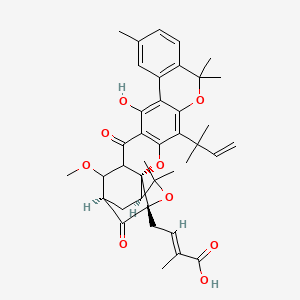 molecular formula C39H44O9 B1248637 gaudichaudiic acid H 