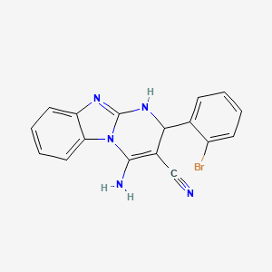 4-Amino-2-(2-bromophenyl)-1,2-dihydropyrimido[1,2-a]benzimidazole-3-carbonitrile