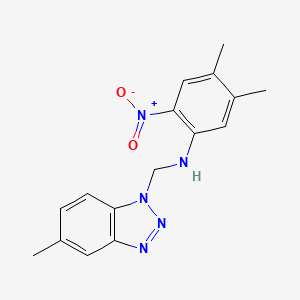 4,5-dimethyl-N-[(5-methyl-1H-benzotriazol-1-yl)methyl]-2-nitroaniline