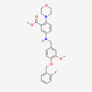 Methyl 5-({4-[(2-fluorobenzyl)oxy]-3-methoxybenzyl}amino)-2-(morpholin-4-yl)benzoate