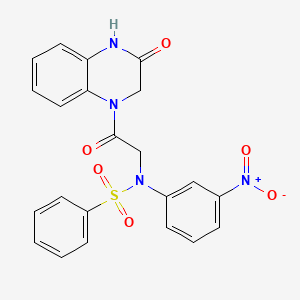 N-(3-nitrophenyl)-N-[2-oxo-2-(3-oxo-3,4-dihydroquinoxalin-1(2H)-yl)ethyl]benzenesulfonamide