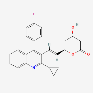 (4S,6R)-6-[(E)-2-[2-cyclopropyl-4-(4-fluorophenyl)quinolin-3-yl]ethenyl]-4-hydroxyoxan-2-one