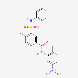 4-methyl-N-(2-methyl-5-nitrophenyl)-3-(phenylsulfamoyl)benzamide