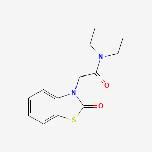 molecular formula C13H16N2O2S B12486479 3(2H)-Benzothiazoleacetamide, N,N-diethyl-2-oxo- CAS No. 14015-97-5