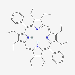 molecular formula C48H54N4 B1248652 2,3,7,8,12,13,17,18-Octaethyl-5,15-diphenyl-21H,23H-porphyrin 