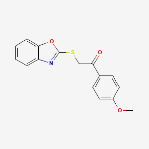 molecular formula C16H13NO3S B12486522 2-(1,3-Benzoxazol-2-ylsulfanyl)-1-(4-methoxyphenyl)ethanone 