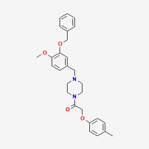 1-{4-[3-(Benzyloxy)-4-methoxybenzyl]piperazin-1-yl}-2-(4-methylphenoxy)ethanone