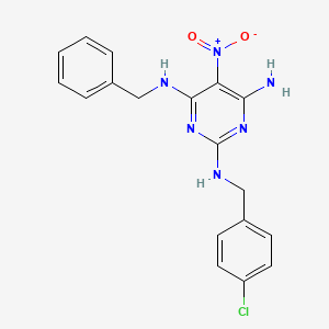 N~4~-benzyl-N~2~-(4-chlorobenzyl)-5-nitropyrimidine-2,4,6-triamine