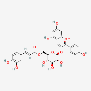 molecular formula C30H27O13+ B1248654 Pelargonidin 3-O-(6-caffeoyl-beta-D-glucoside) 