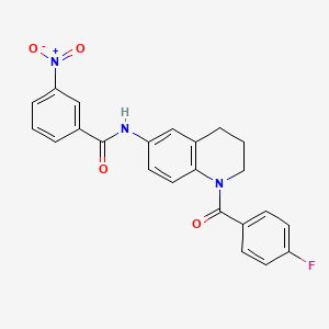 N-[1-(4-fluorobenzoyl)-3,4-dihydro-2H-quinolin-6-yl]-3-nitrobenzamide