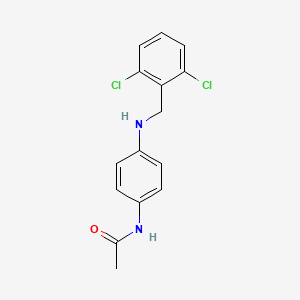 molecular formula C15H14Cl2N2O B12486549 N-{4-[(2,6-dichlorobenzyl)amino]phenyl}acetamide 