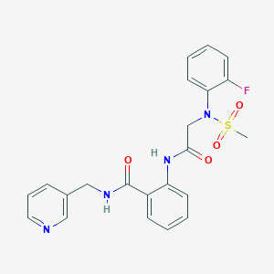 2-{[N-(2-fluorophenyl)-N-(methylsulfonyl)glycyl]amino}-N-(pyridin-3-ylmethyl)benzamide