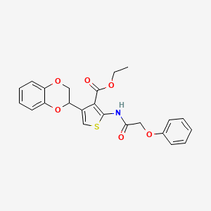 Ethyl 4-(2,3-dihydro-1,4-benzodioxin-2-yl)-2-[(phenoxyacetyl)amino]thiophene-3-carboxylate