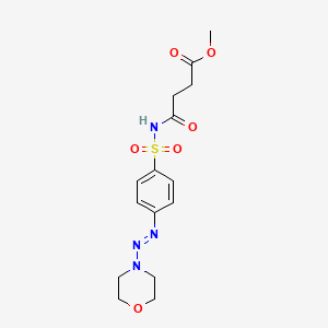 methyl 4-[({4-[(E)-morpholin-4-yldiazenyl]phenyl}sulfonyl)amino]-4-oxobutanoate