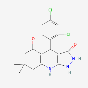 4-(2,4-dichlorophenyl)-3-hydroxy-7,7-dimethyl-1,4,6,7,8,9-hexahydro-5H-pyrazolo[3,4-b]quinolin-5-one