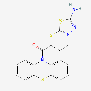 2-[(5-amino-1,3,4-thiadiazol-2-yl)sulfanyl]-1-(10H-phenothiazin-10-yl)butan-1-one