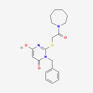 2-{[2-(azepan-1-yl)-2-oxoethyl]sulfanyl}-3-benzyl-6-hydroxypyrimidin-4(3H)-one