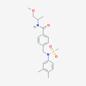 4-{[(3,4-dimethylphenyl)(methylsulfonyl)amino]methyl}-N-(1-methoxypropan-2-yl)benzamide