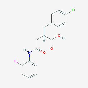 2-[(4-Chlorophenyl)methyl]-3-[(2-iodophenyl)carbamoyl]propanoic acid