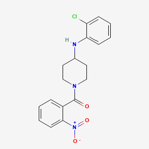 molecular formula C18H18ClN3O3 B12486697 {4-[(2-Chlorophenyl)amino]piperidin-1-yl}(2-nitrophenyl)methanone 