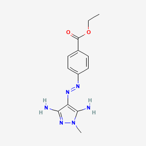 ethyl 4-[(2E)-2-(3,5-diimino-1-methylpyrazolidin-4-ylidene)hydrazinyl]benzoate