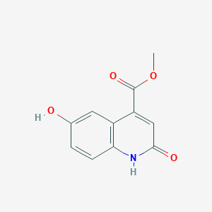 molecular formula C11H9NO4 B1248672 Methyl 6-hydroxy-2-oxo-1,2-dihydroquinoline-4-carboxylate CAS No. 66416-75-9