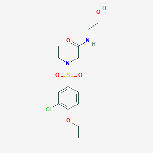 N~2~-[(3-chloro-4-ethoxyphenyl)sulfonyl]-N~2~-ethyl-N-(2-hydroxyethyl)glycinamide