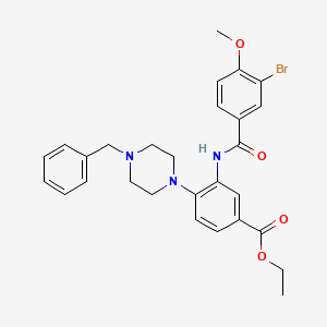 Ethyl 4-(4-benzylpiperazin-1-yl)-3-{[(3-bromo-4-methoxyphenyl)carbonyl]amino}benzoate