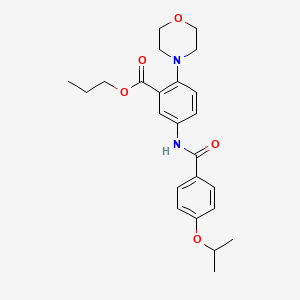 Propyl 2-(morpholin-4-yl)-5-({[4-(propan-2-yloxy)phenyl]carbonyl}amino)benzoate