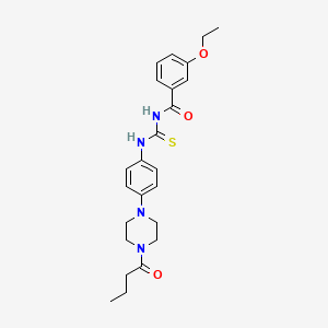 molecular formula C24H30N4O3S B12486768 N-{[4-(4-butanoylpiperazin-1-yl)phenyl]carbamothioyl}-3-ethoxybenzamide 