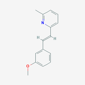 B124868 2-[(E)-2-(3-methoxyphenyl)ethenyl]-6-methylpyridine CAS No. 219911-88-3