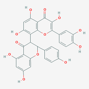 8-[5,7-Dihydroxy-2-(4-hydroxyphenyl)-4-oxo-2,3-dihydrochromen-3-yl]-2-(3,4-dihydroxyphenyl)-3,5,7-trihydroxychromen-4-one