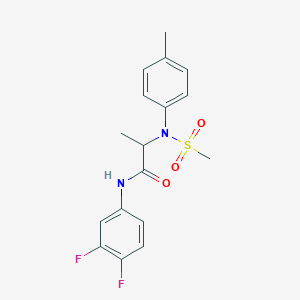 N-(3,4-difluorophenyl)-N~2~-(4-methylphenyl)-N~2~-(methylsulfonyl)alaninamide