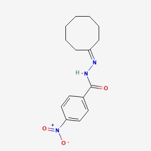 molecular formula C15H19N3O3 B12486821 N'-cyclooctylidene-4-nitrobenzohydrazide 