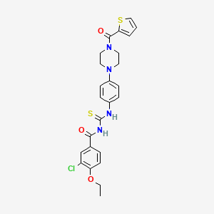 3-chloro-4-ethoxy-N-({4-[4-(thiophen-2-ylcarbonyl)piperazin-1-yl]phenyl}carbamothioyl)benzamide