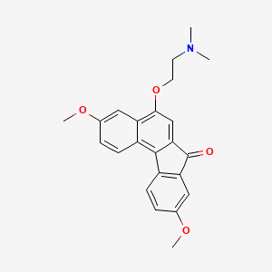 molecular formula C23H23NO4 B1248684 7H-Benzo[c]fluoren-7-one, 5-[2-(dimethylamino)ethoxy]-3,9-dimethoxy- CAS No. 269077-68-1