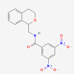 N-(3,4-dihydro-1H-isochromen-1-ylmethyl)-3,5-dinitrobenzamide