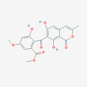 molecular formula C20H16O9 B1248686 cercophorin A 