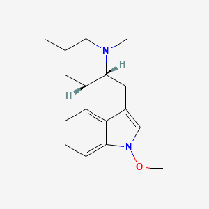molecular formula C17H20N2O B1248687 (6aR,10aS)-4-Methoxy-7,9-dimethyl-4,6,6a,7,8,10a-hexahydro-indolo[4,3-fg]quinoline 