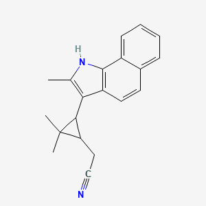 [2,2-dimethyl-3-(2-methyl-1H-benzo[g]indol-3-yl)cyclopropyl]acetonitrile