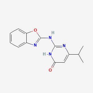 2-(1,3-benzoxazol-2-ylamino)-6-(propan-2-yl)pyrimidin-4(3H)-one