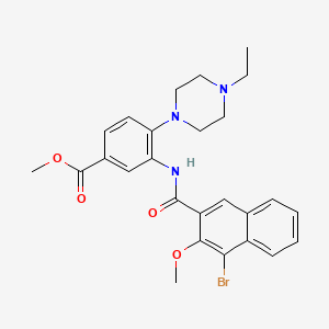 Methyl 3-{[(4-bromo-3-methoxynaphthalen-2-yl)carbonyl]amino}-4-(4-ethylpiperazin-1-yl)benzoate