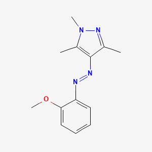 4-[(E)-(2-methoxyphenyl)diazenyl]-1,3,5-trimethyl-1H-pyrazole