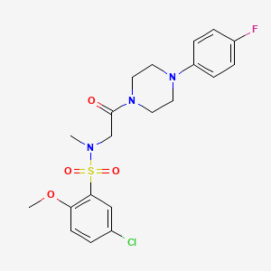 5-chloro-N-{2-[4-(4-fluorophenyl)piperazin-1-yl]-2-oxoethyl}-2-methoxy-N-methylbenzenesulfonamide