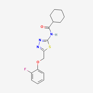 N-{5-[(2-fluorophenoxy)methyl]-1,3,4-thiadiazol-2-yl}cyclohexanecarboxamide