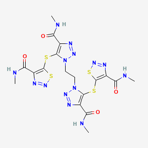 5,5'-(ethane-1,2-diylbis{[4-(methylcarbamoyl)-1H-1,2,3-triazole-1,5-diyl]sulfanediyl})bis(N-methyl-1,2,3-thiadiazole-4-carboxamide)